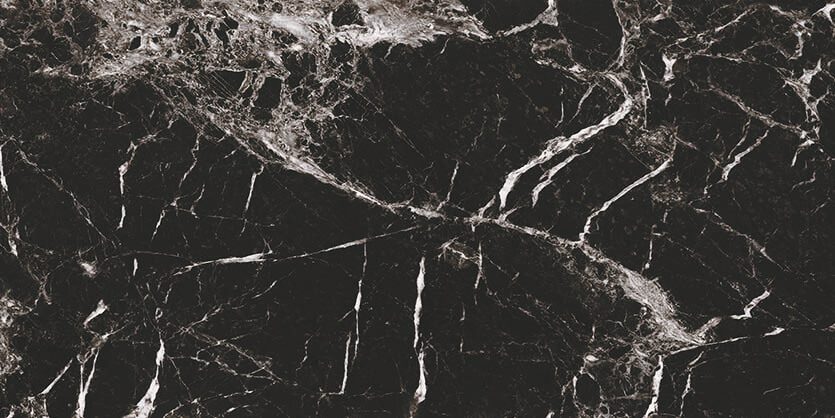 A close up of the black marble surface